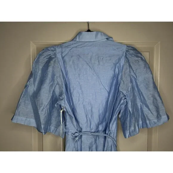 Tuckernuck NWT Hyacinth House Powder Blue Cindy Midi Dress Size XS - Picture 11 of 11